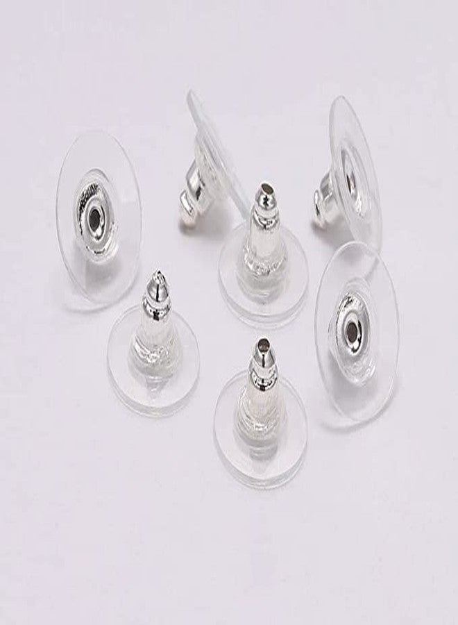 meryCraft Golden and Silver Earring Backs Stopper Earnuts Stud Earring Rubber Back Supplies for Jewelry Findings Making Accessories Gold & Silver(15 pcs Each) MCI-STPR-009 - Image 4